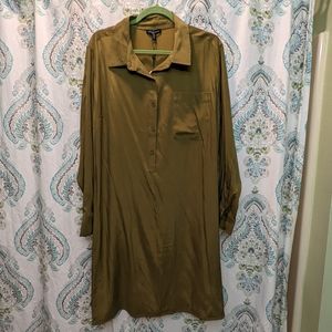 Universal Standard M Cupro Rubicon Shirtdress